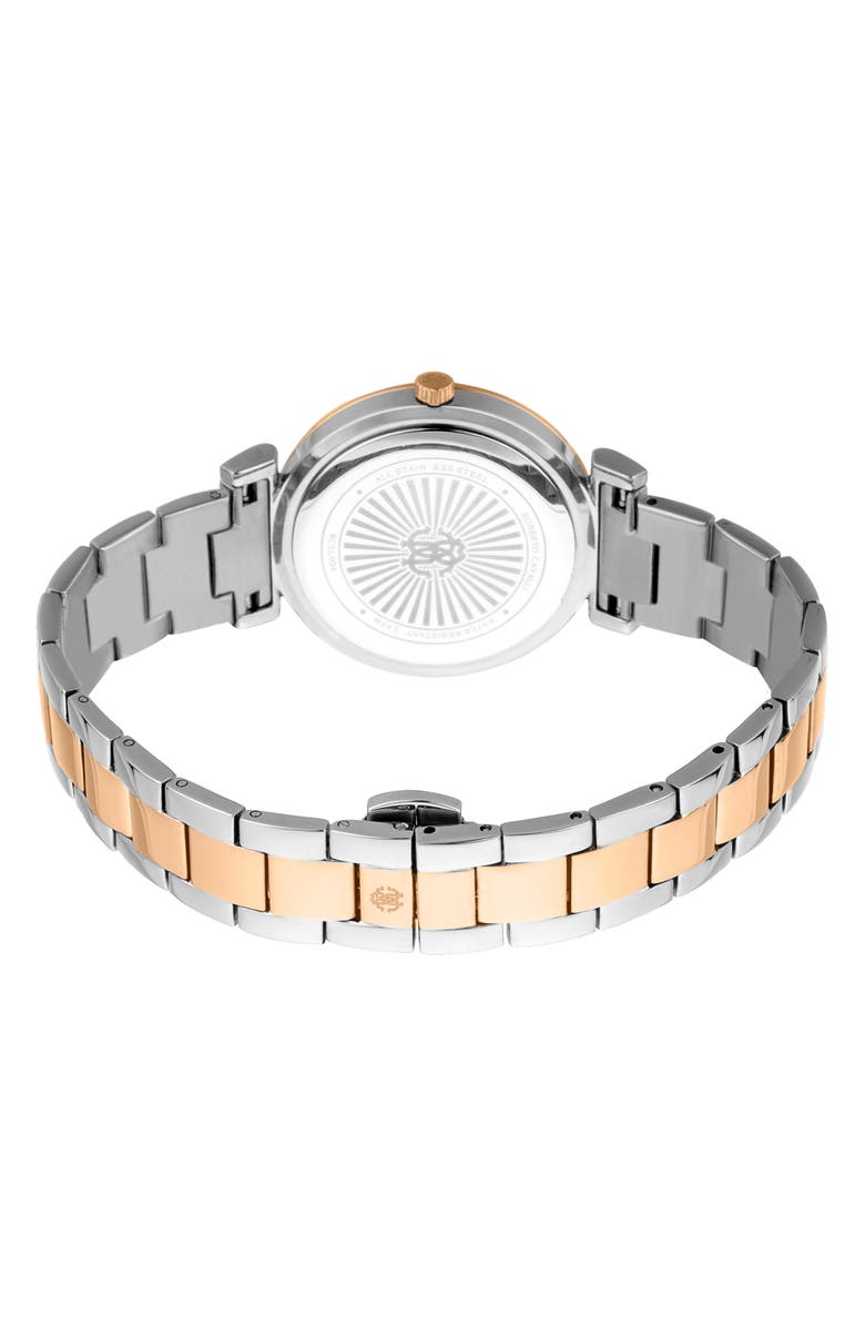 Roberto Cavalli by Franck Muller Crystal & Mother-of-Pearl Bracelet Watch, 42mm, Alternate, color, 