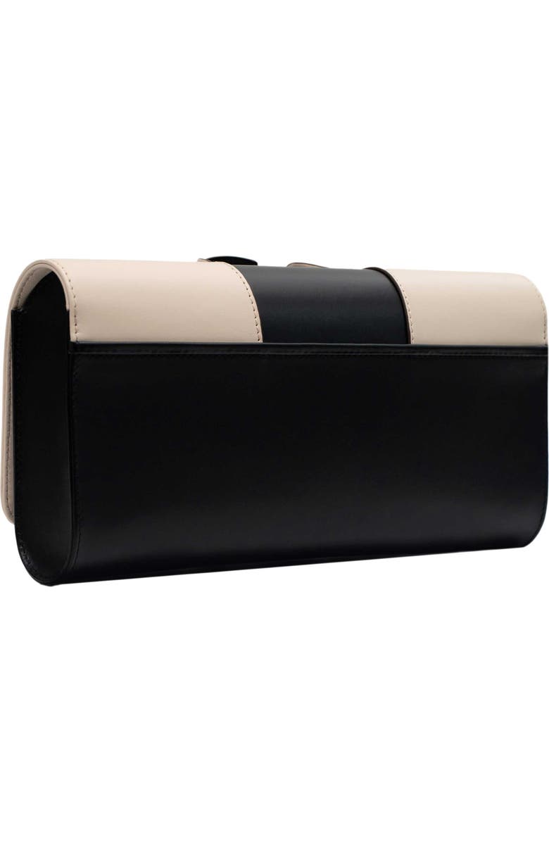 PERRIN PARIS La Parisienne Clutch Classic, Alternate, color, Crème / Black