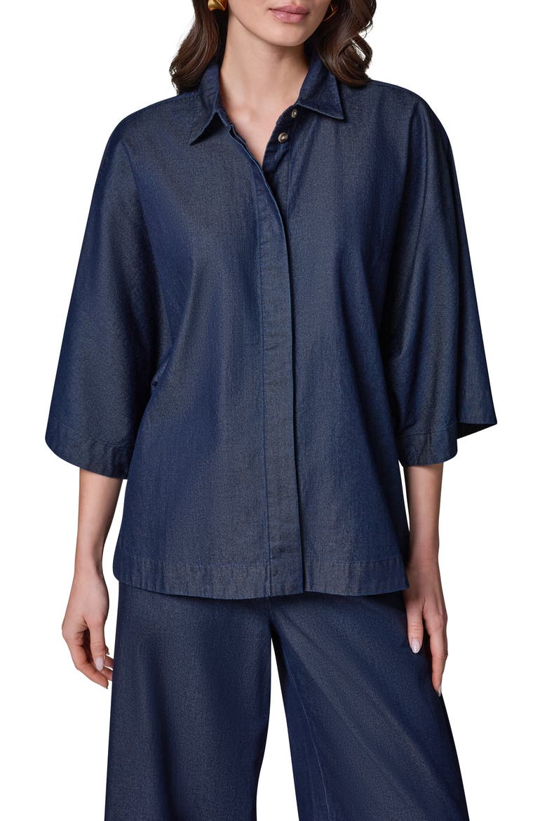The Bali Dolman Sleeve Denim Shirt, Main, color, DUTCHESS