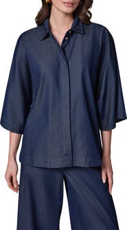 Donna Karan New York The Bali Dolman Sleeve Denim Shirt