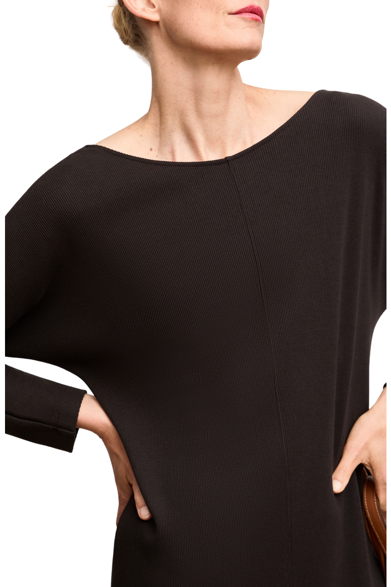 Ivana Toss-On Dress - Ribbed Pima Modal, Alternate, color, Black