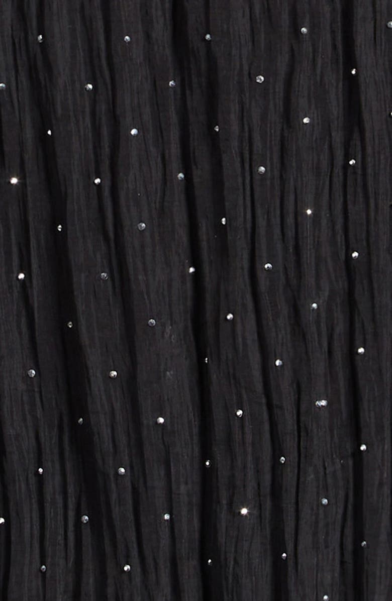 Ava & Yelly Kids' Rhinestone Cutout Taffeta Party Dress, Alternate, color, Black