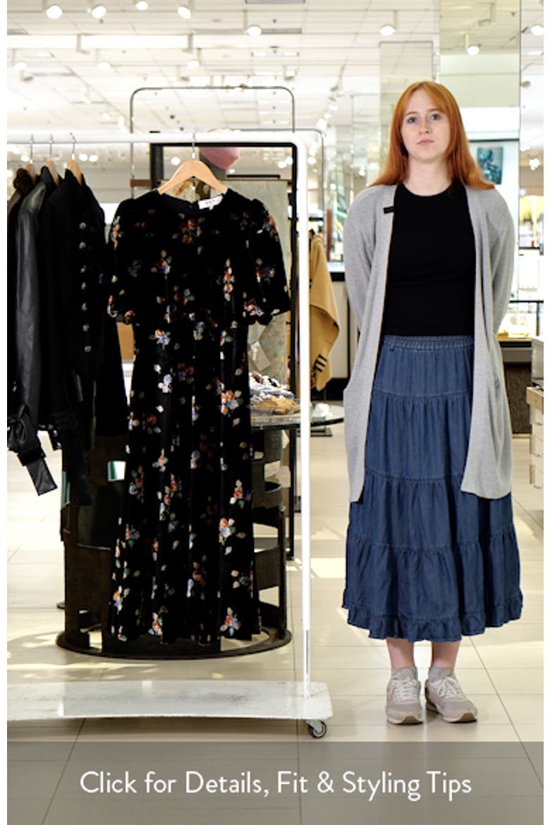 Leda Velvet Puff Sleeve Midi Dress video