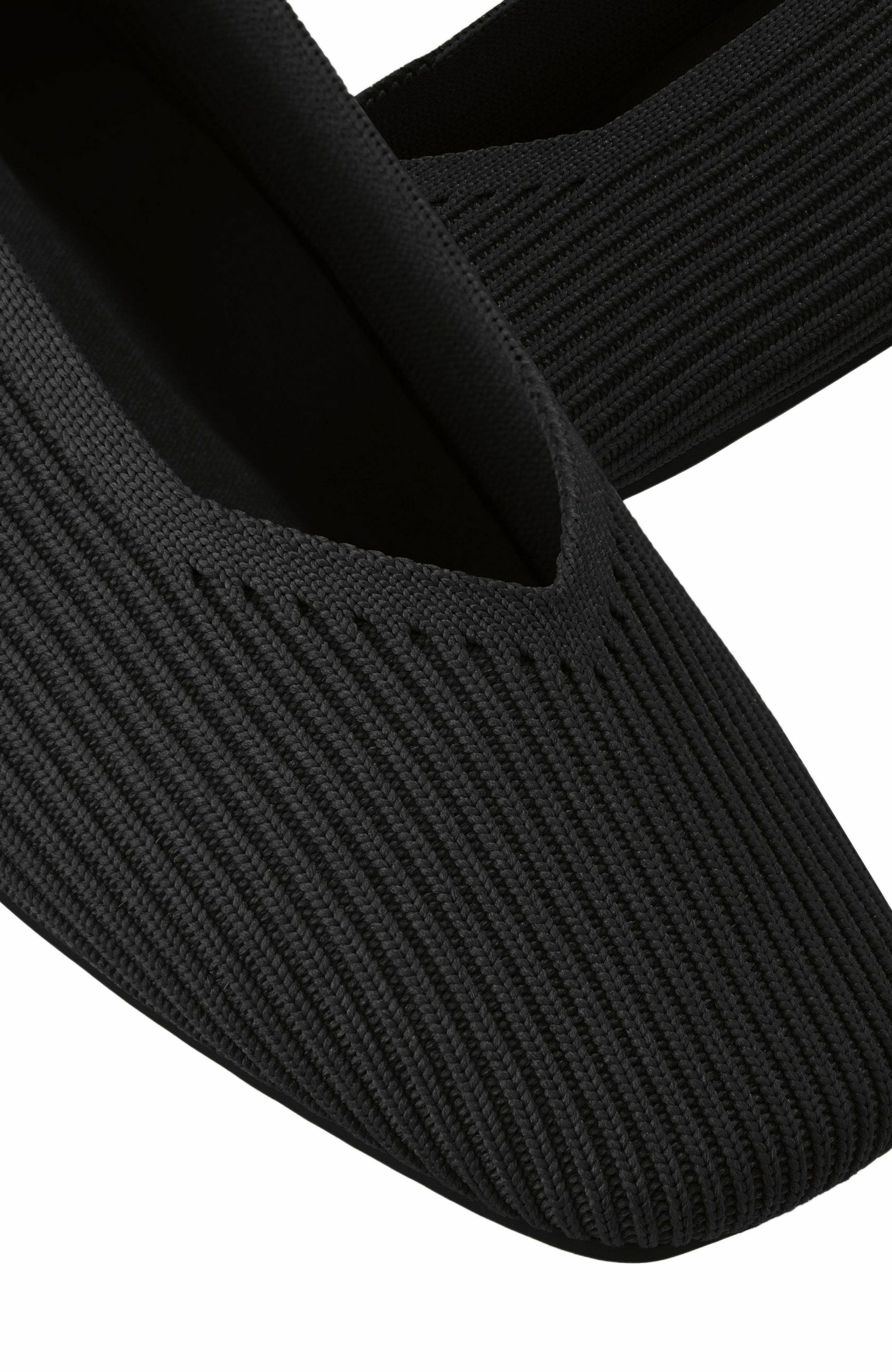 VIVAIA Square-Toe V-Cut Flats, Alternate, color, Black