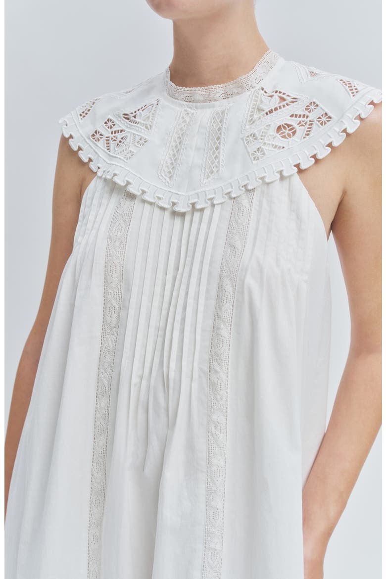Carrie Pintuck Pleat Sleeveless Dress, Alternate, color, WHITE