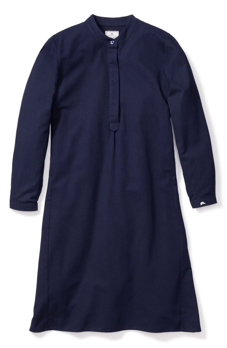 Petite Plume Grace Cotton Flannel Henley Nightgown, Alternate, color,