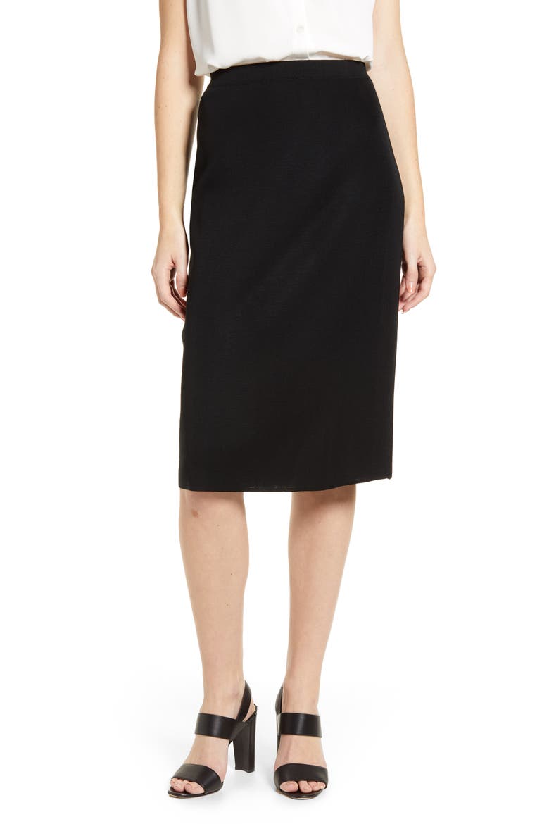 Straight Skirt, Alternate, color, BLACK