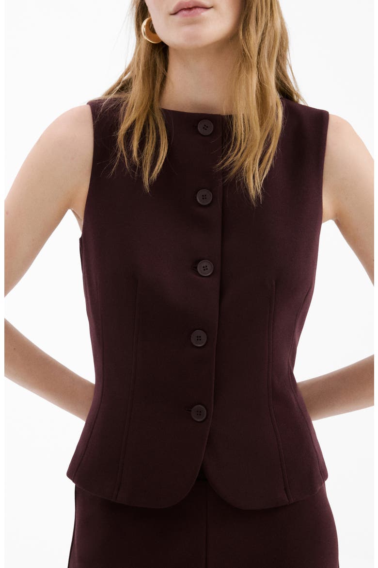 Suit Vest, Main, color, BURGUNDY