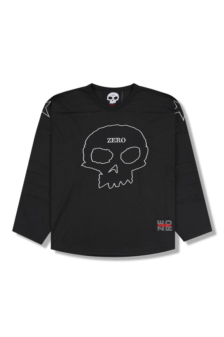X Zero Skateboards Jamie Mesh Hockey Jersey, Alternate, color, BLACK