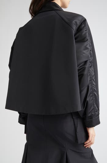 Sacai Grosgrain & Twill Blouson Jacket | Nordstrom