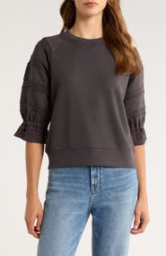 Rails Aggy Lace Trim Knit Top