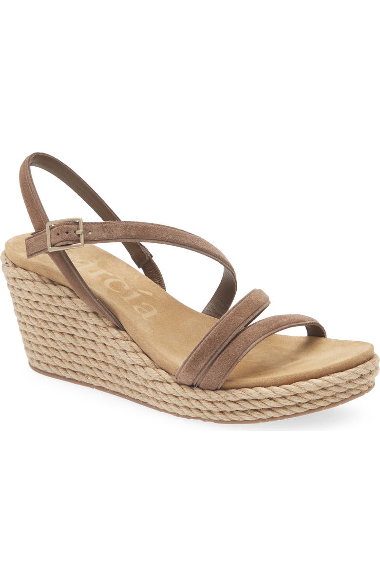 Pedro Garcia Aridai Platform Wedge Sandal, Main, color, Chocolat Castoro