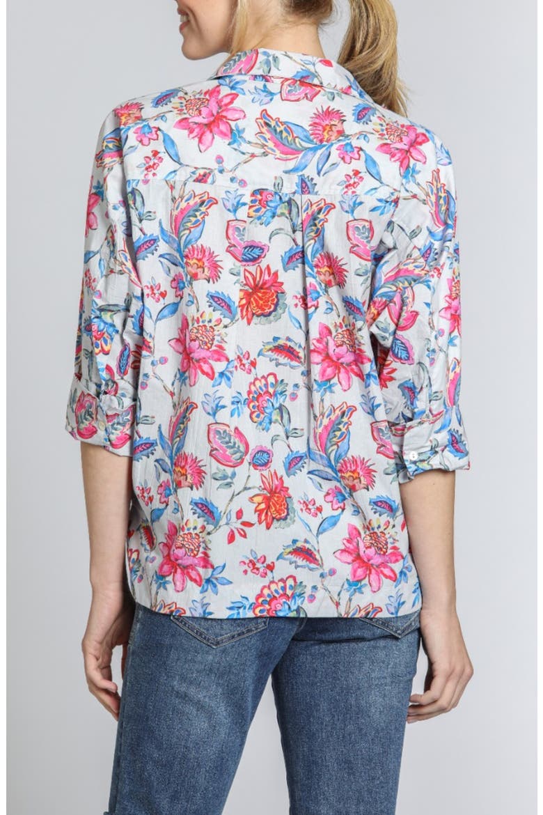 Floral High-Low Hem Top, Alternate, color, PINK MULTI