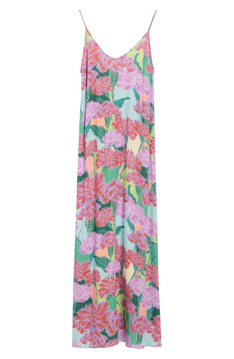 Maaji Debbie Cover-Up Maxi Dress, Main, color, Green/Pink
