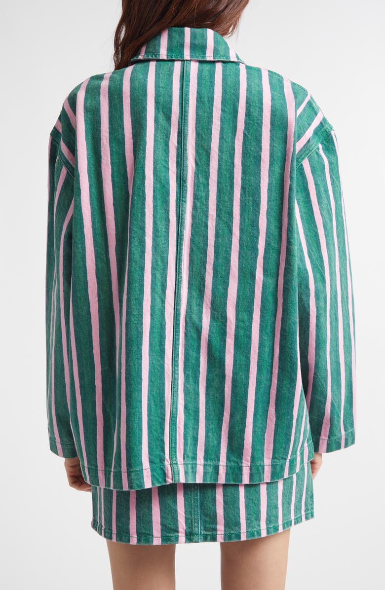Marimekko Piccolo Stripe Jacket, Alternate, color, Green Pink