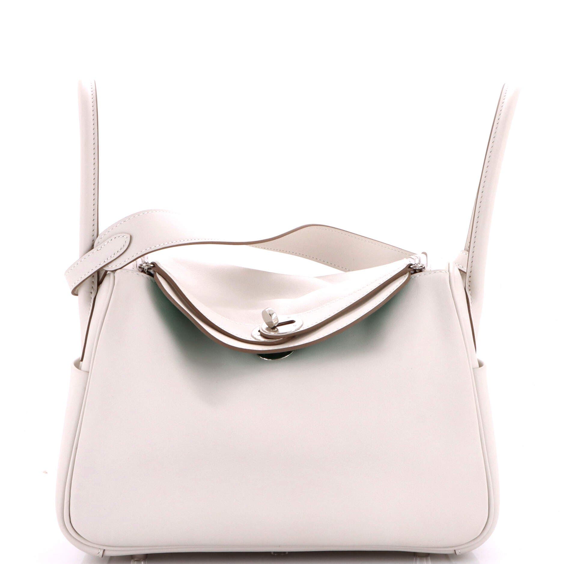 Pre-Owned Hermes Lindy Bag Verso Swift 26, Main, color, Verso - Gris Pale/Vert Vertigo