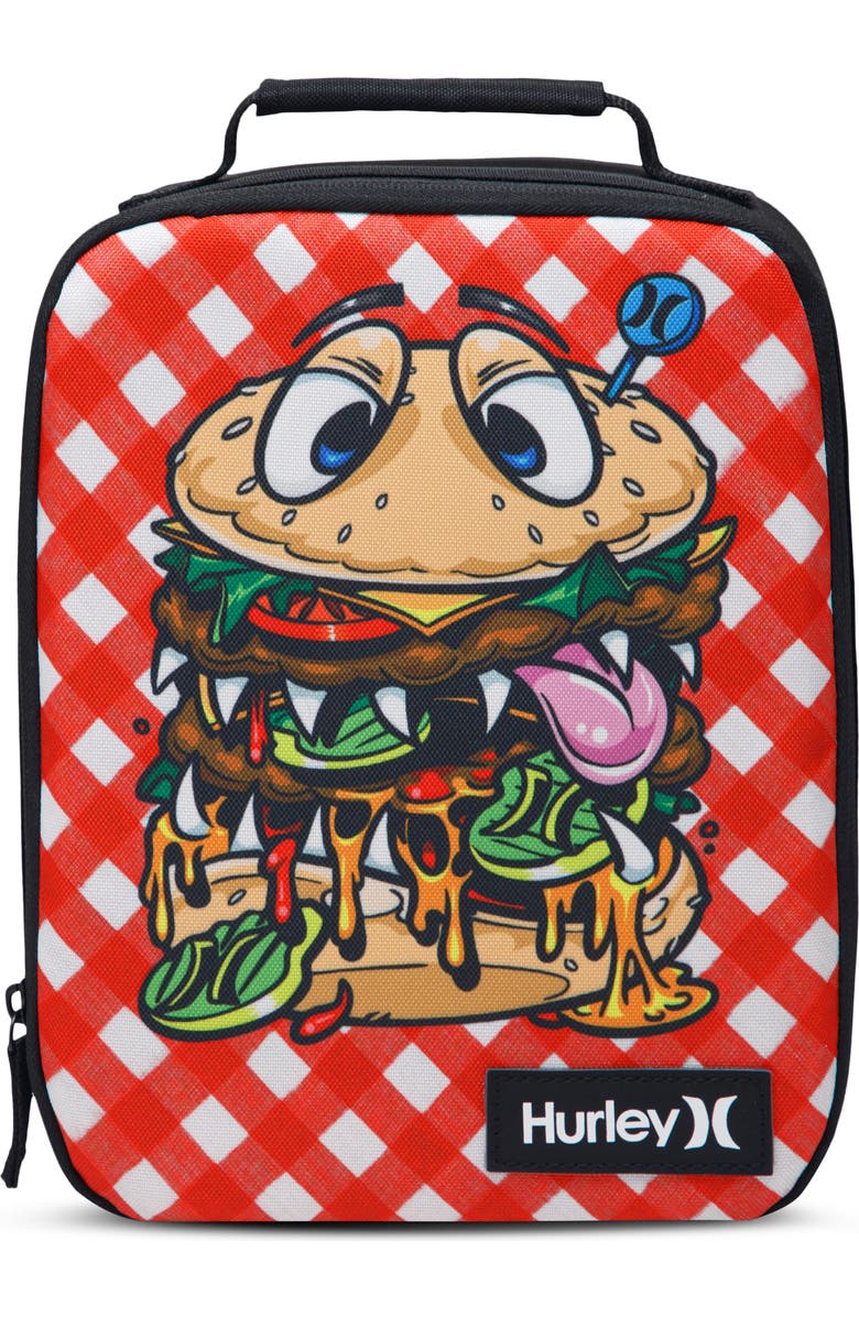 Hurley Shark Bite Lunch Bag, Main, color, Cartoon Burger