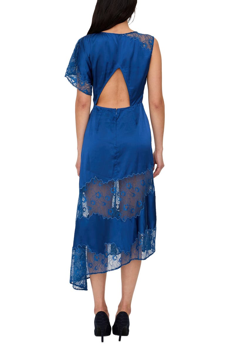 Lily and Lionel London Selma Lace Insert Maxi Dress, Alternate, color, Navy