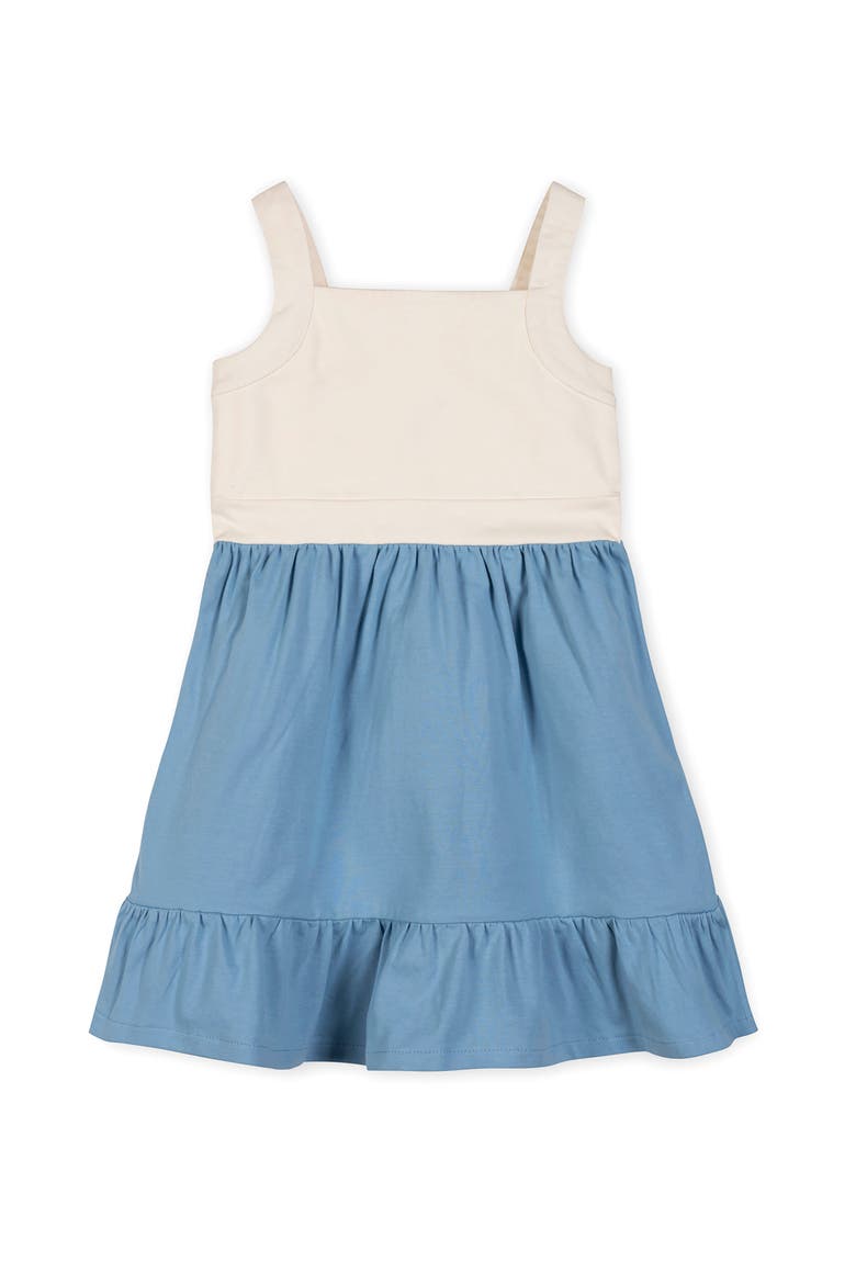 Kids' Organic Knit Tank Sundress with Flounce, Main, color, Bluebell and Natural