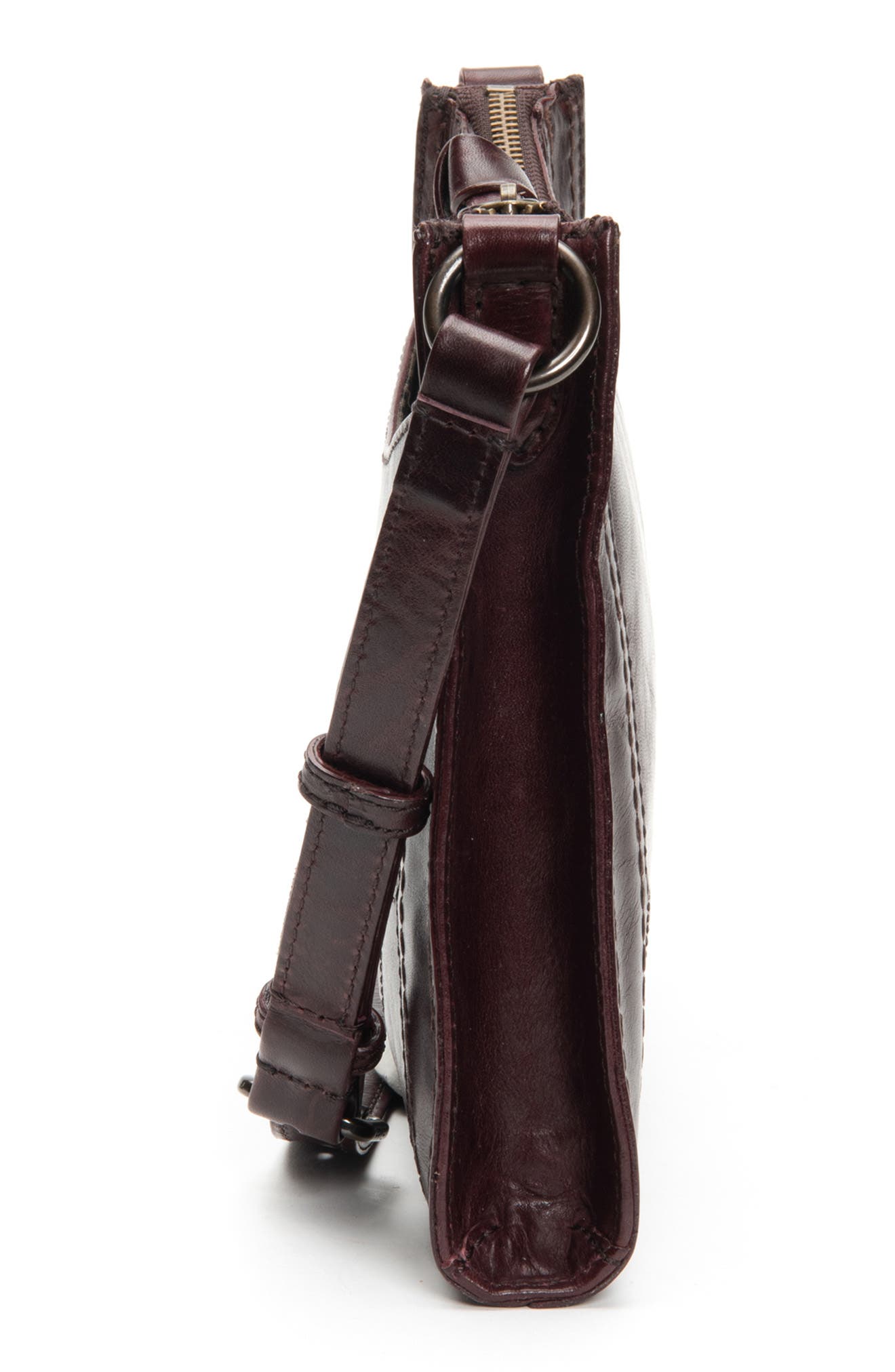 Melissa Leather Crossbody Bag, Alternate, color, MERLOT