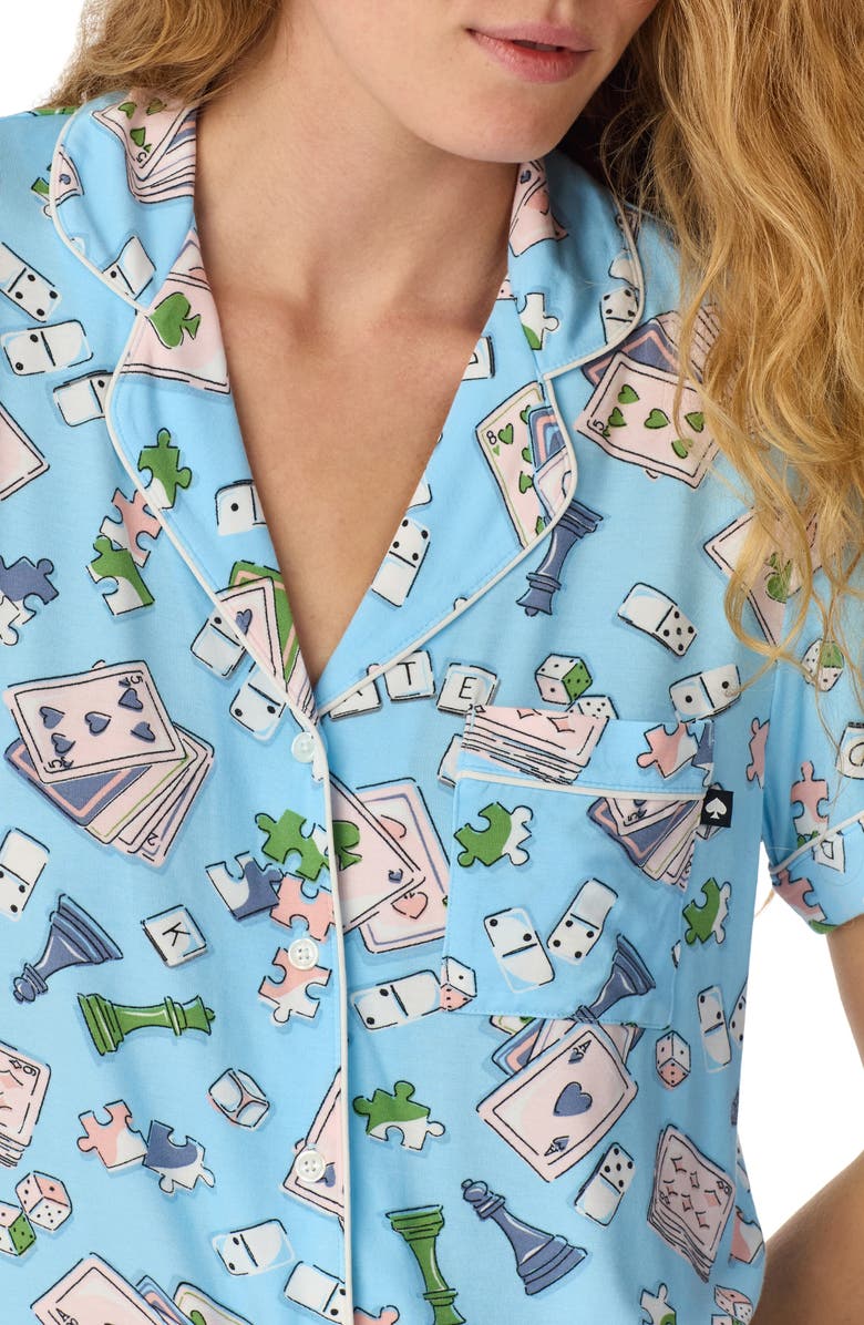Kate Spade New York print short pajamas, Alternate, color,