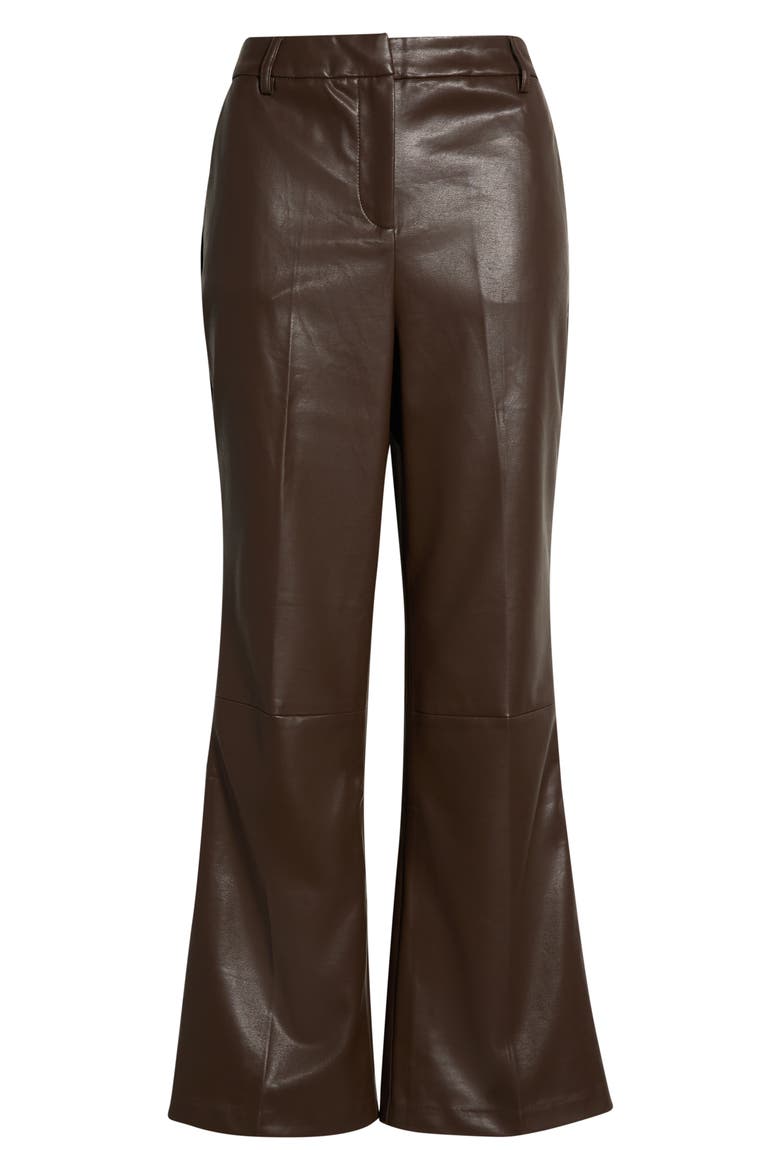 Faux Leather Tailored Ankle Straight Leg Pants, Alternate, color, DELICIOSO