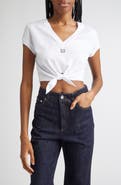 Dolce&Gabbana Tie Hem Cotton Jersey T-Shirt