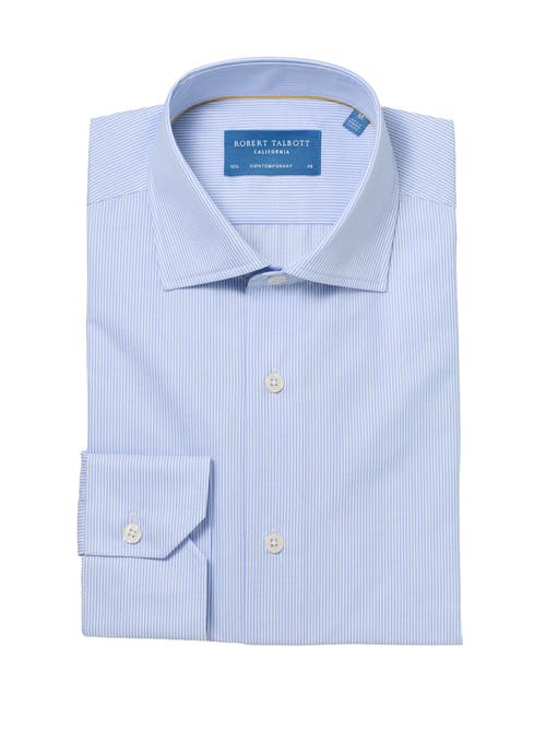 Robert Talbott Reynolds Contemporary Stripe Twill Shirt In Blue