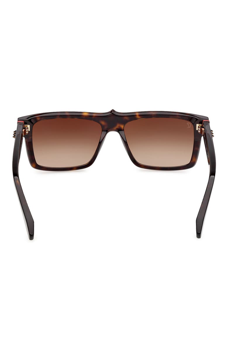 57mm Square Sunglasses, Alternate, color, CLASSIC HAVANA / BRONZE