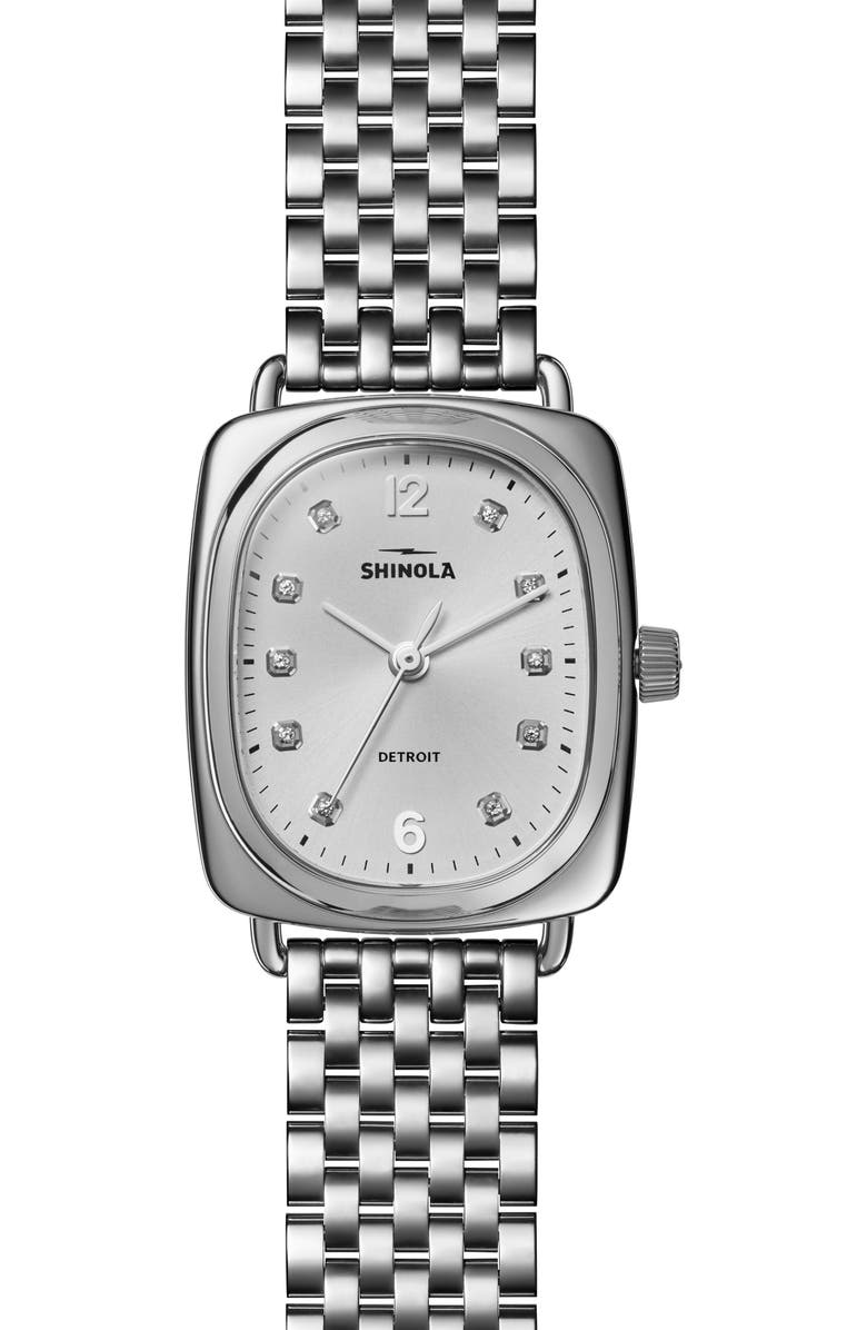 Shinola Bixby Diamond Bracelet Watch, 34mm, Main, color,