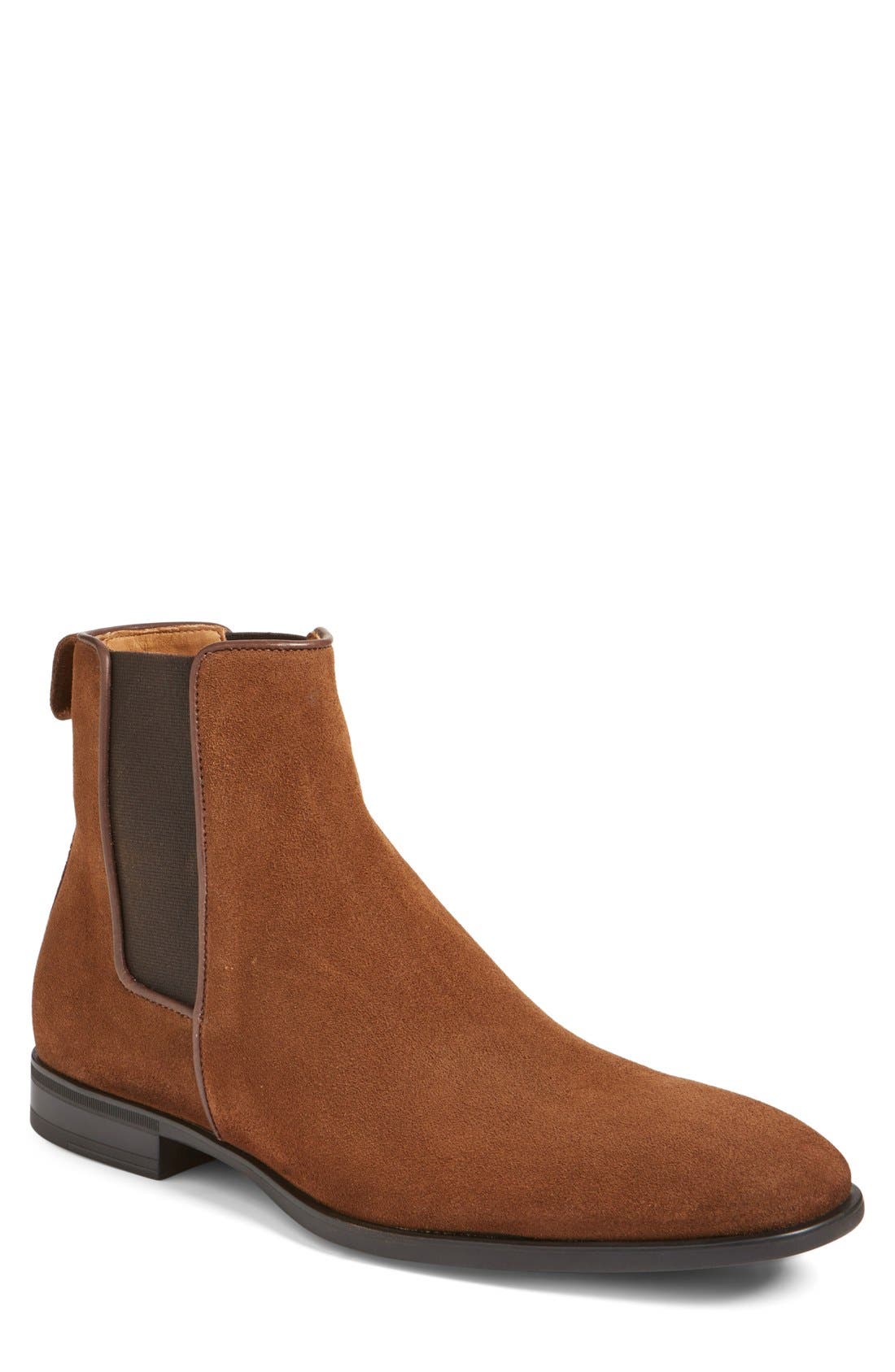 'Adrian' Water Resistant Chelsea Boot, Main, color, MEDIUM BROWN SUEDE