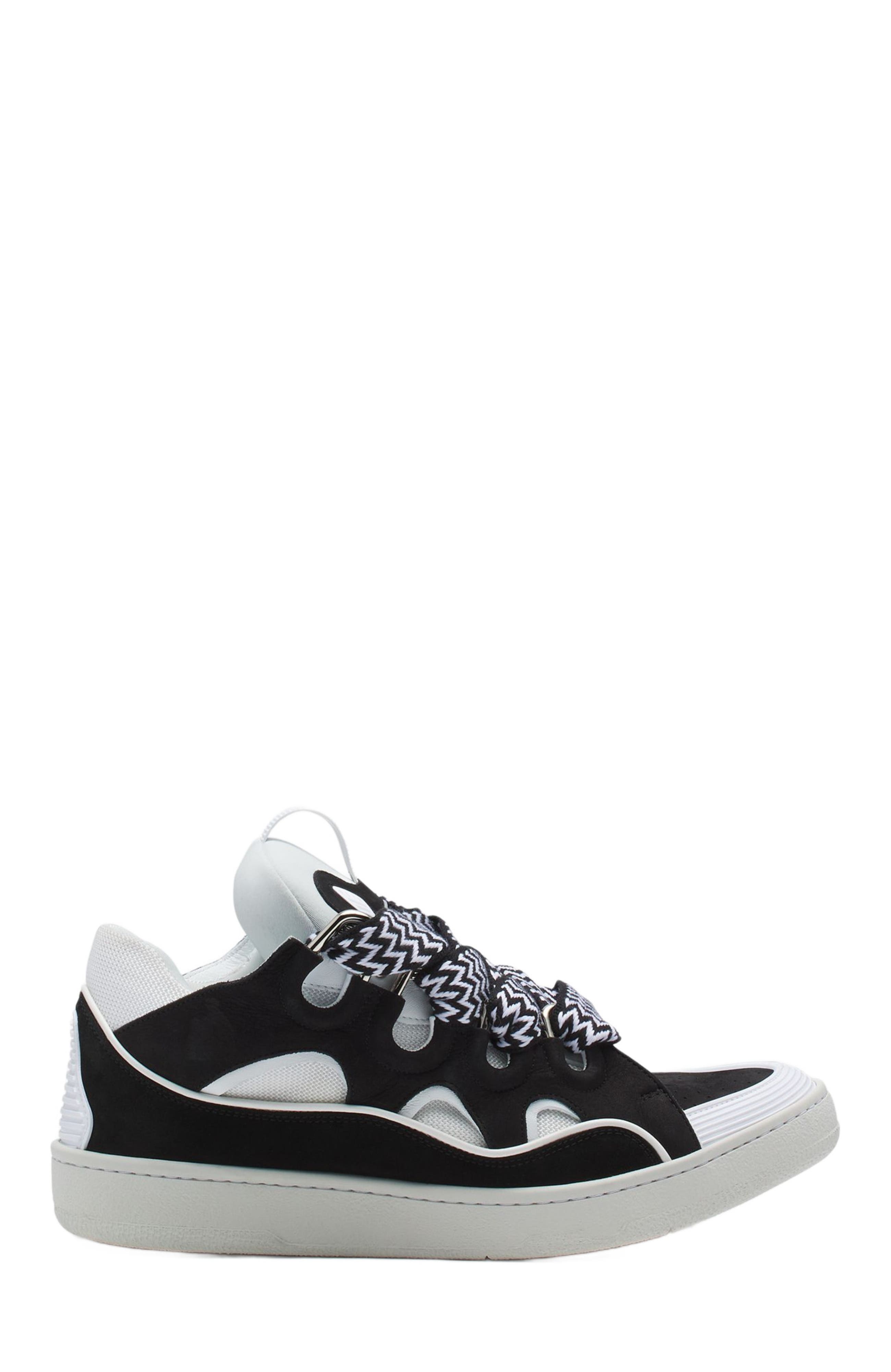 Lanvin LEATHER CURB SNEAKERS, Main, color, 
