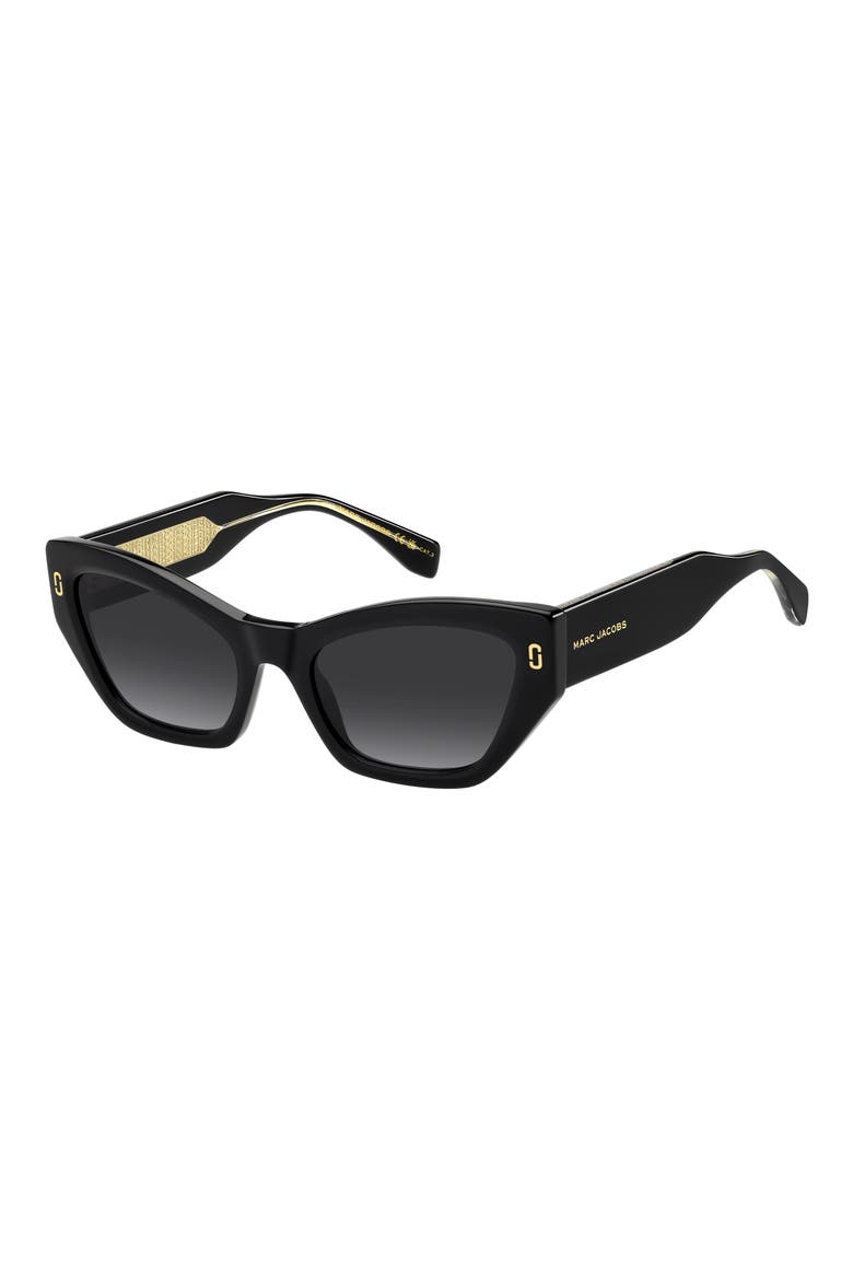 54mm Cat Eye Sunglasses, Alternate, color, BLACK