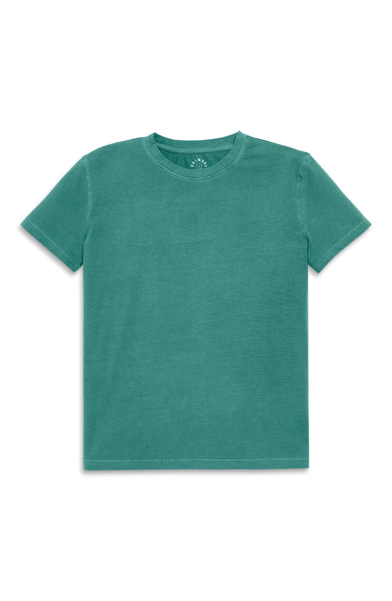 Primary Women's Fit Easy Crewneck Tee, Main, color, Garment Dye Sunwashed Teal