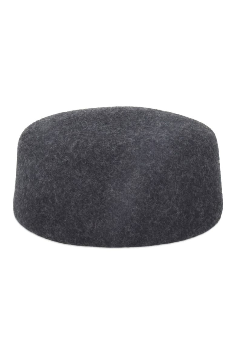 Lauren Wool Felt Pillbox Hat, Main, color, CHARCOAL MELANGE