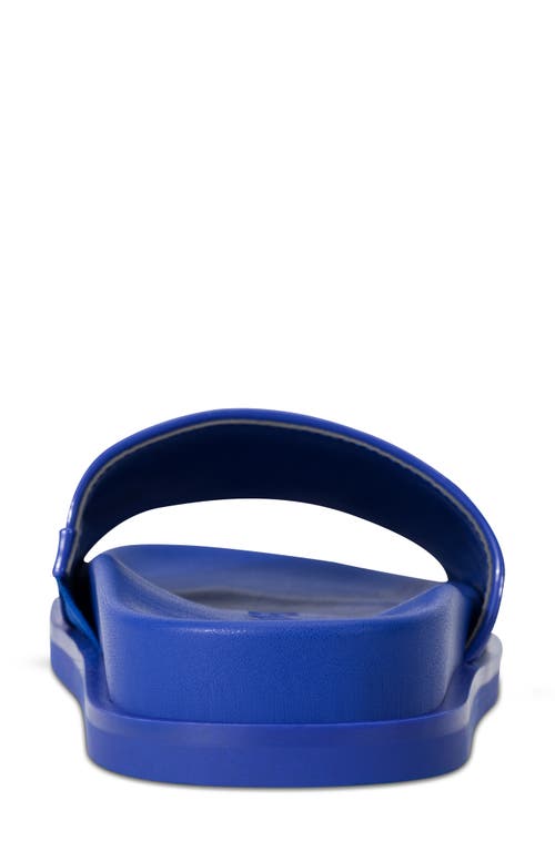 Karl Lagerfeld Paris Hazlet Slide Sandal In Blue Multi