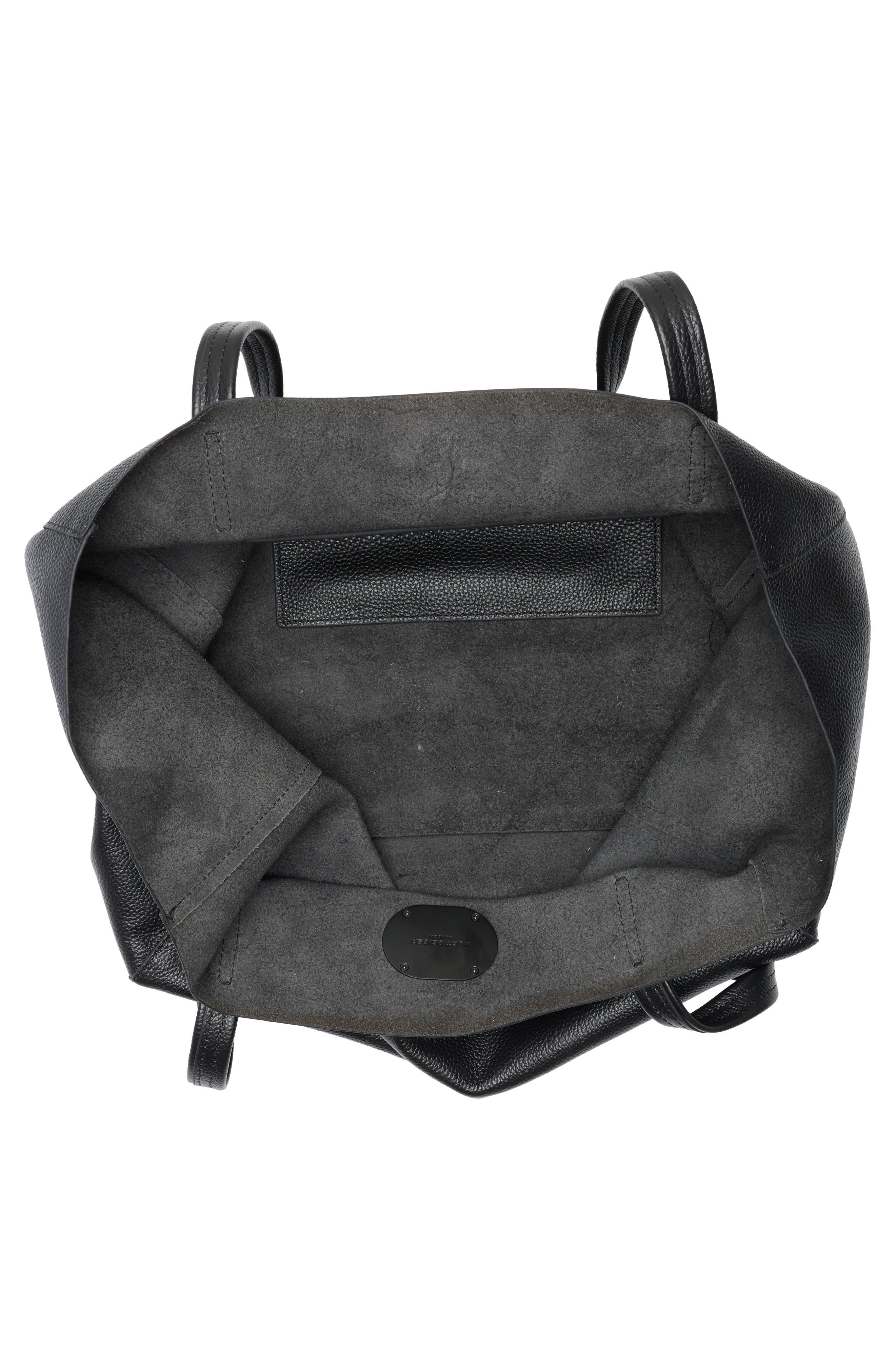 Large Chelsea Slouch Leather Tote, Alternate, color, BLACK