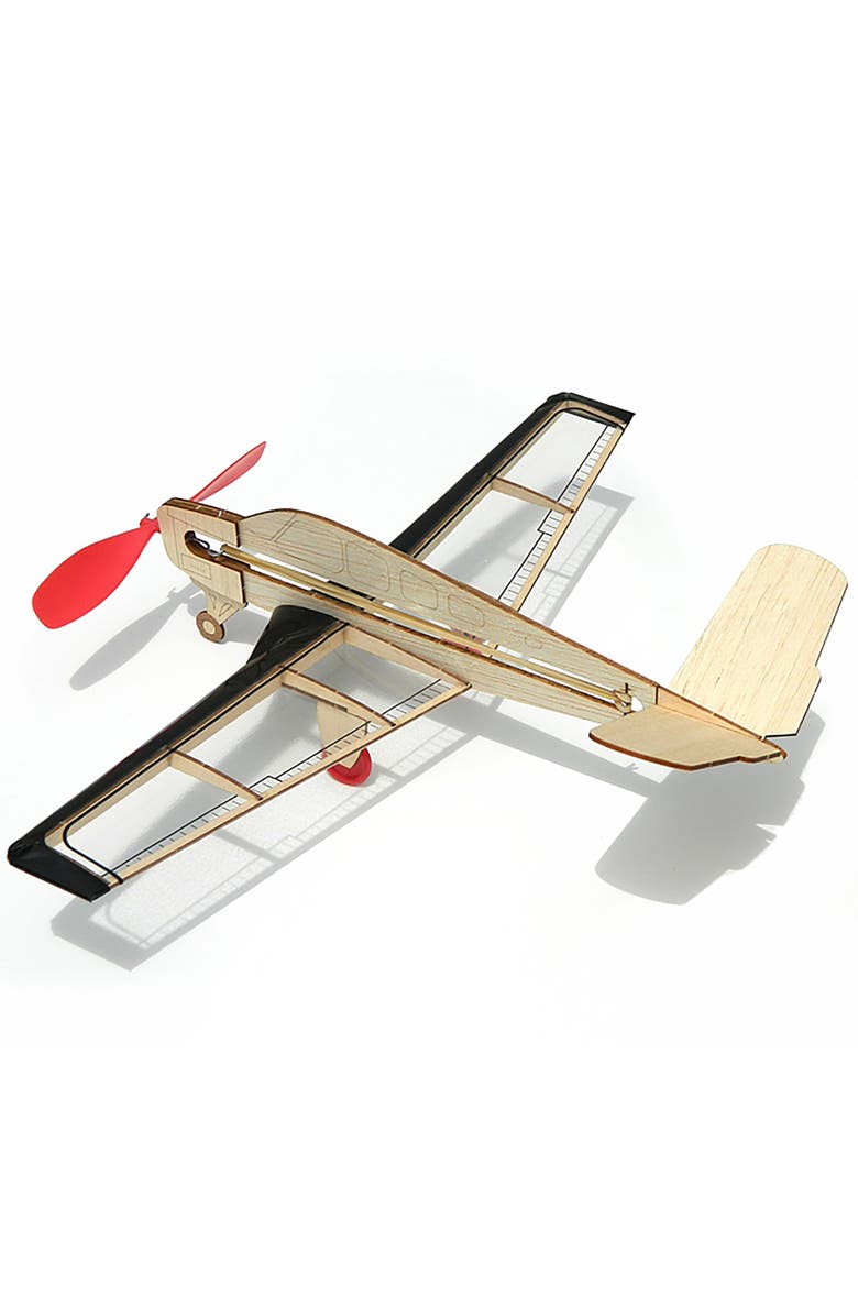 Guillow's Build N Fly Mini Model Kit, V-Tail, Diy Rubber Band Airplane Craft, Alternate, color, Multicolored