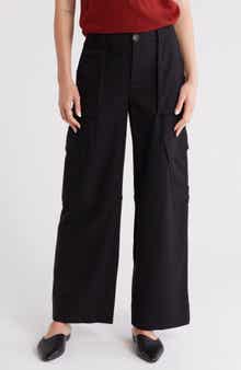 Vince Flannel Wide Leg Cargo Pants