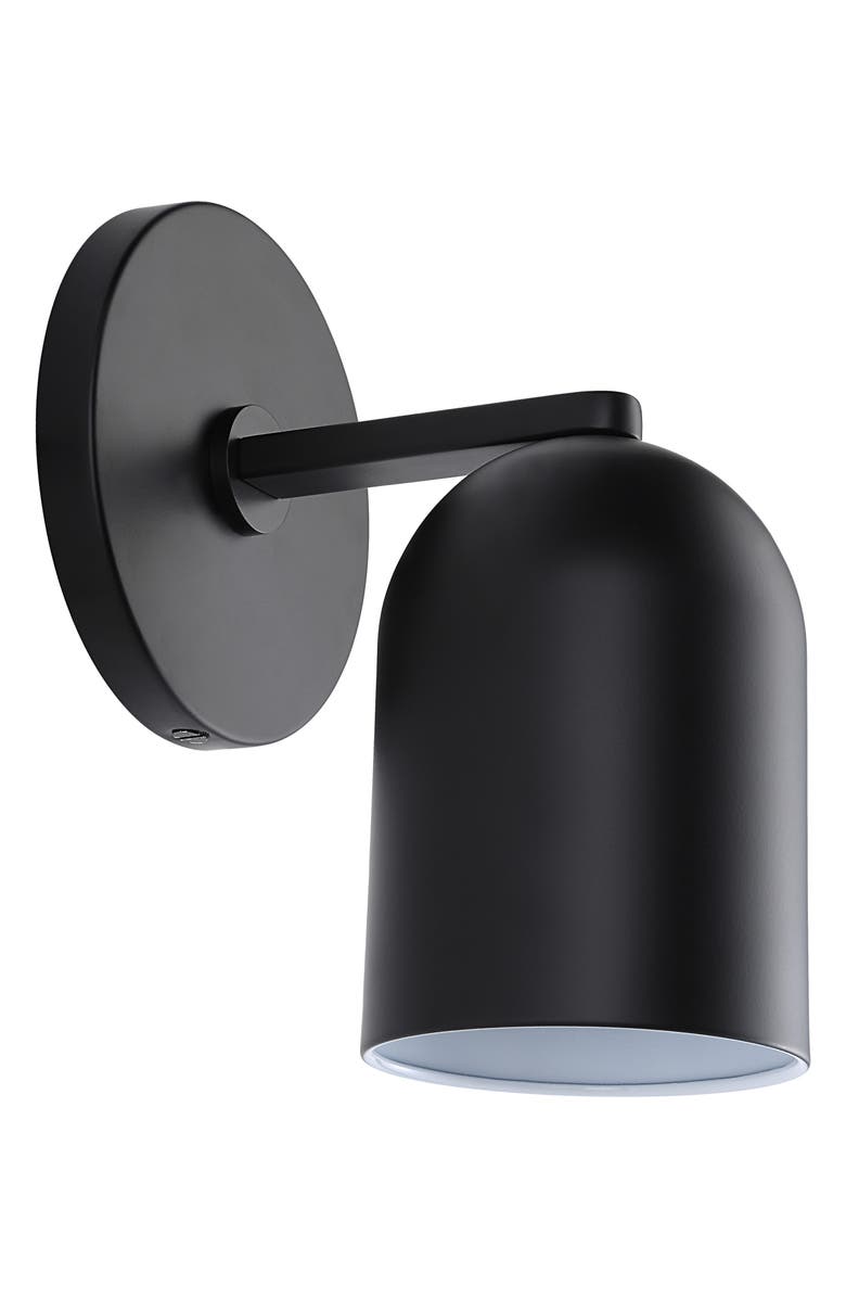 Renwil Valonia Metal Wall Sconce, Main, color, Black