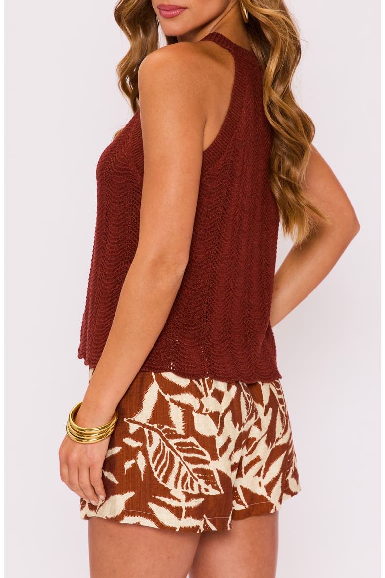 Verona Sleeveless Sweater, Alternate, color, DARK BROWN