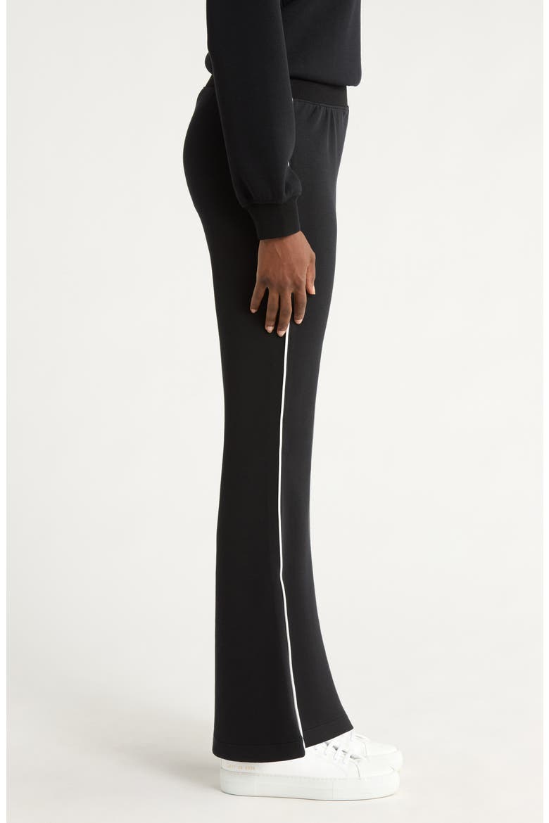 AirEssentials Pique Flare Leg Pants, Alternate, color, VERY BLACK