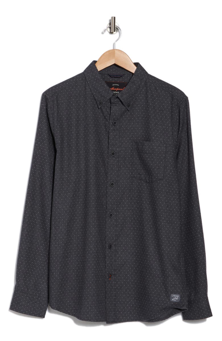 WEATHERPROOF VINTAGE Brushed Dot Flannel Shirt, Alternate, color, Meteorite