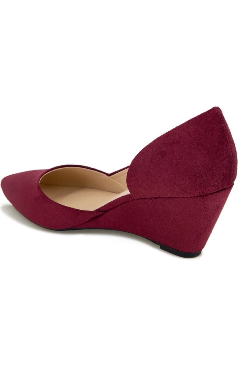 Reaction Kenneth Cole Eltinn Wedge Pump, Alternate, color, Burgundy Micro