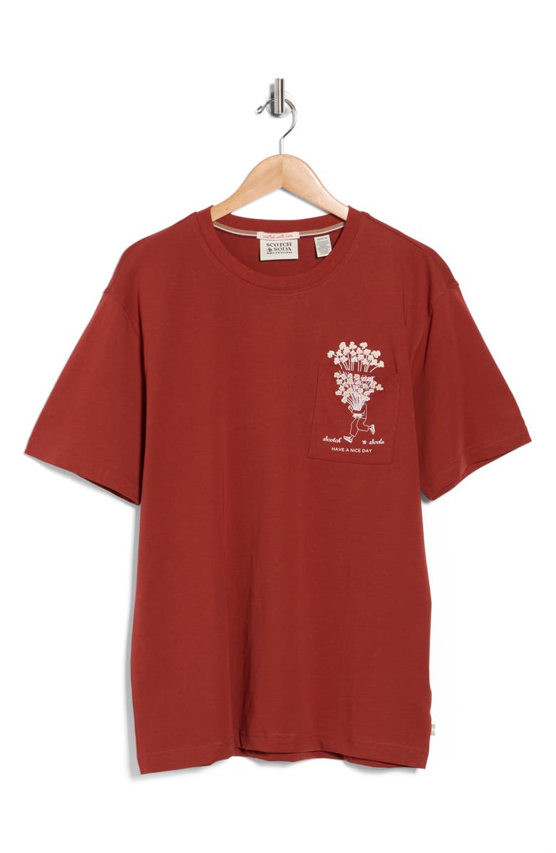 Scotch & Soda Flower Pocket Graphic T-Shirt, Alternate, color, 
