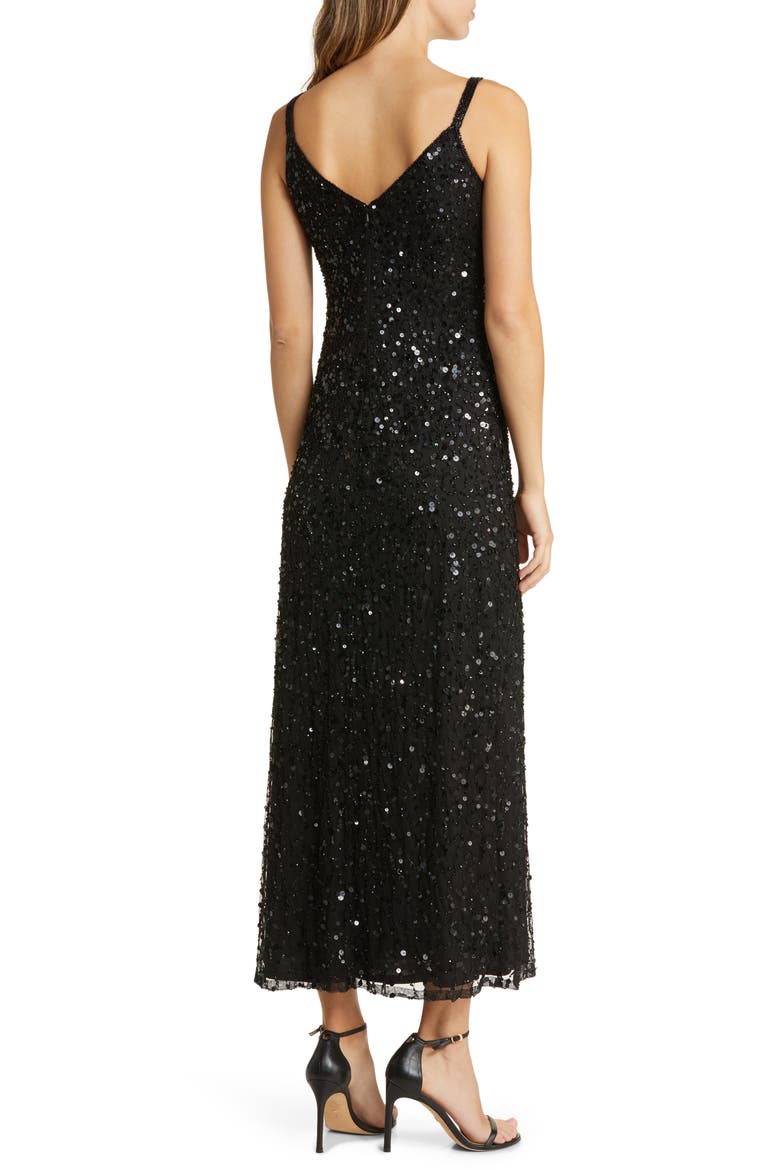 Beaded Cocktail Dress with Bolero, Alternate, color, BLACK