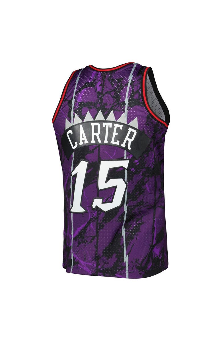 Mitchell & Ness Men's Mitchell & Ness Vince Carter Purple Toronto Raptors 1998-99 Hardwood Classics Marble Swingman Jersey, Alternate, color, 