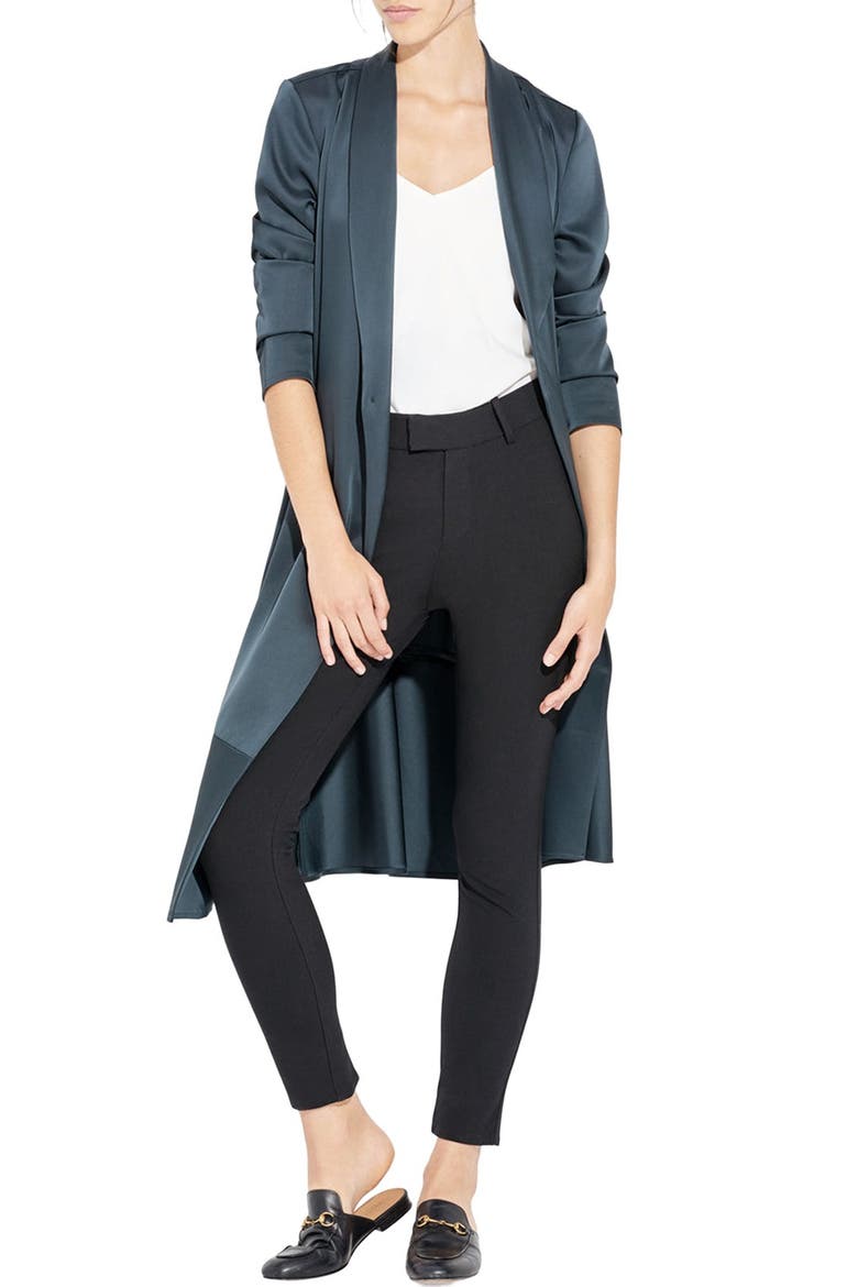 The Collapse Wrap Front Dress, Alternate, color, PINE BARON