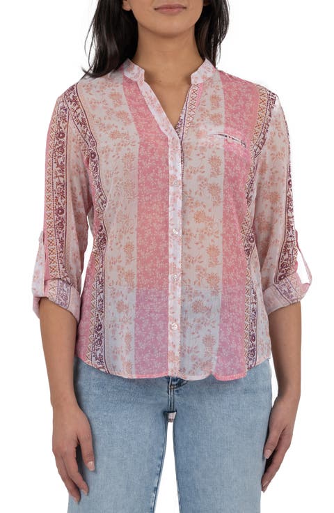 Jasmine Chiffon Button-Up Shirt