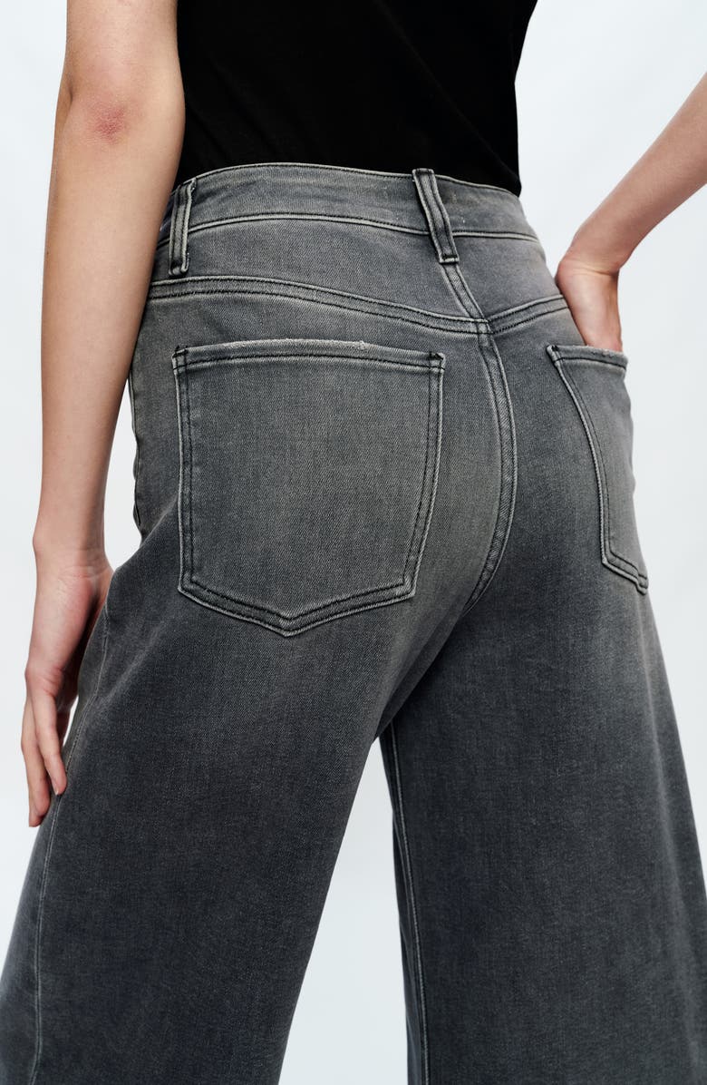 Bayeas Judy High Waist Wide Leg Jeans, Alternate, color, Charcoal